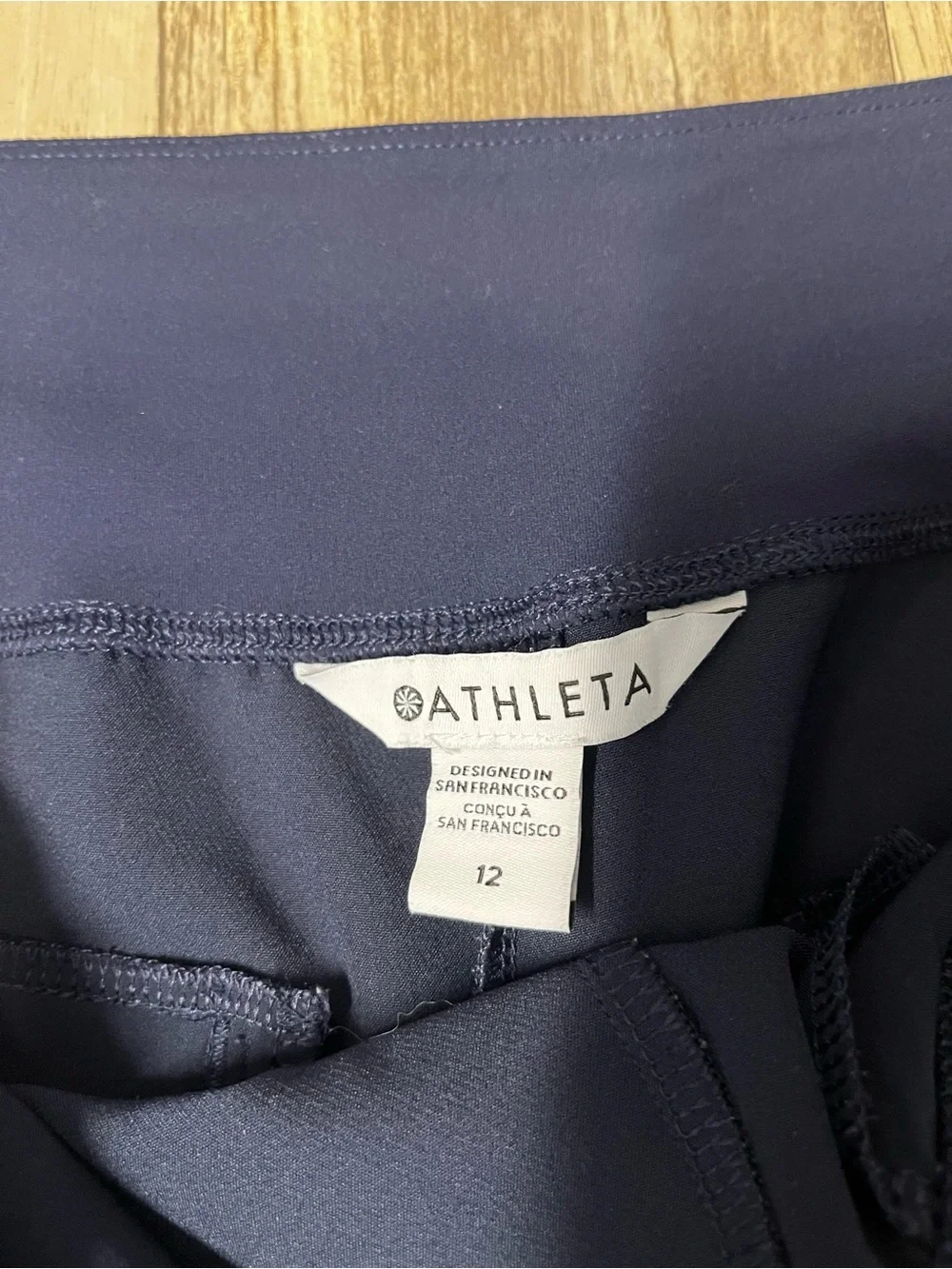 Athleta Endless High Rise Pant Navy Blue Casual Travel Women’s Size 12